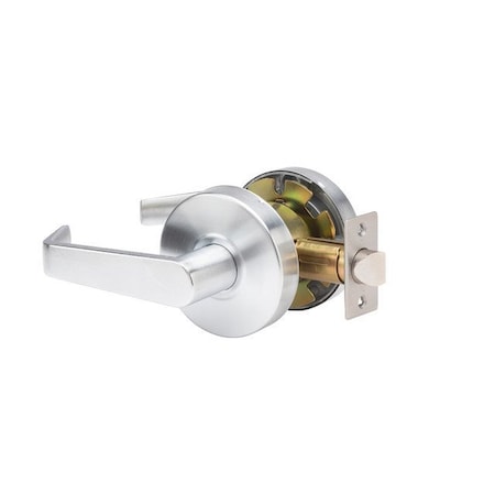 Trans Atlantic Co. LSV Saturn Standard Duty Brushed Chrome Grade 2 Commercial Cylindrical Passage Hall/Closet Door Handle DL-LSV10-US26D